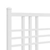 vidaXL Metal Bed Frame without Mattress with Footboard White 150x200cm
