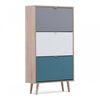 Finori Shoe Cabinet 42 Sonoma Oak and Tricolour