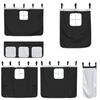 vidaXL Curtains for Loft Bed White and Black Polyester