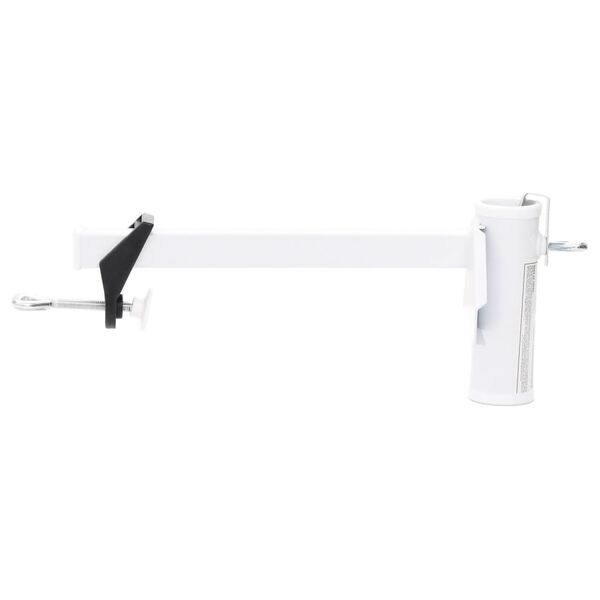 vidaXL Umbrella Clamp for Balcony White 38 mm Steel