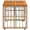 vidaXL Outdoor Table Natural 80 x 40 x 40 cm Steel and Poly Rattan