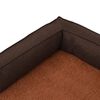 vidaXL Ergonomic Dog Bed Mattress 90x64 cm Linen Look Fleece Brown