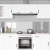 vidaXL Kitchen Backsplash 2 pcs Light Grey 110 x 50 cm Tempered Glass
