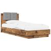 vidaXL Bed Frame with Headboard Old Wood 80 x 200 cm Engineered Wood