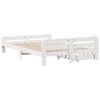 vidaXL Bed frame without Mattress White 150x200 cm King Size Solid Wood Pine