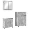vidaXL Bathroom Furniture Set 3 pcs Concrete Grey Engineered Wood