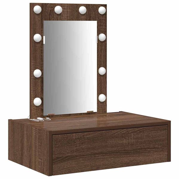 vidaXL Dressing Table Brown 60 x 40 x 70 cm Engineered Wood