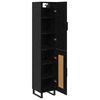 vidaXL Highboard Black Oak 34.5 x 34 x 180 cm Engineered Wood