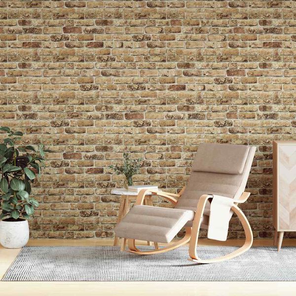 vidaXL 3D Wall Panels with Dark Sand Brick Design 10 pcs EPS