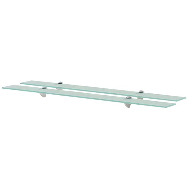 vidaXL Floating Shelves 2 pcs Glass 100x10 cm 8 mm