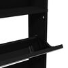 vidaXL Shoe Cabinet with Mirror 4-Layer Black 63x17x134 cm