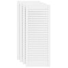 vidaXL Cabinet Doors Louvred Design 4 pcs White 99,3x39,4 cm Solid Wood Pine