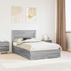 vidaXL Bed Frame with Drawer with Headboard Manual Engineered Wood