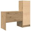 vidaXL Desk with Drawer 2 pcs Artisan Oak
