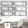 vidaXL Wall Cube Shelf 6 pcs High Gloss Black 80x15x26.5cm Engineered Wood