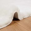 vidaXL Faux Rabbit Fur Rug Olite Cream 160 x 160 cm Polyester