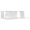 vidaXL TV Cabinet High Gloss White 100x30x30 cm Engineered Wood