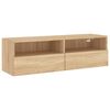 vidaXL TV Wall Cabinet Sonoma Oak 100x30x30 cm Engineered Wood