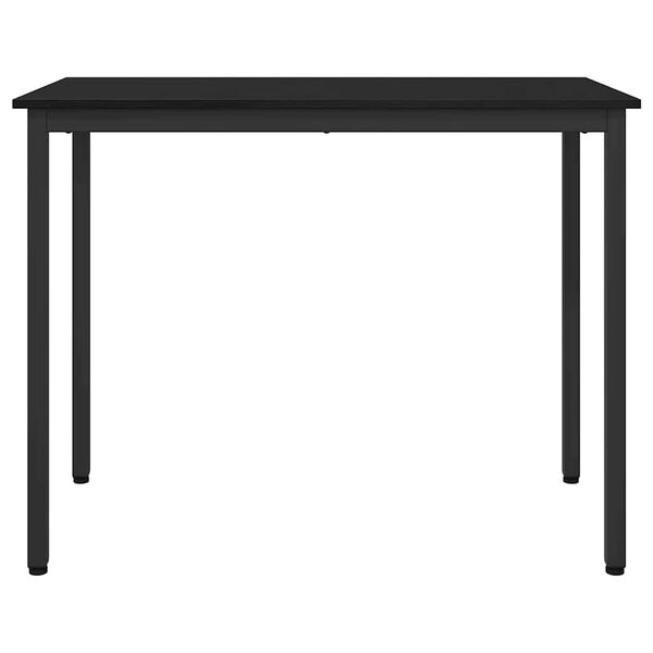 vidaXL Table Black Oak 100 x 50 x 76.5 cm Engineered Wood and Steel