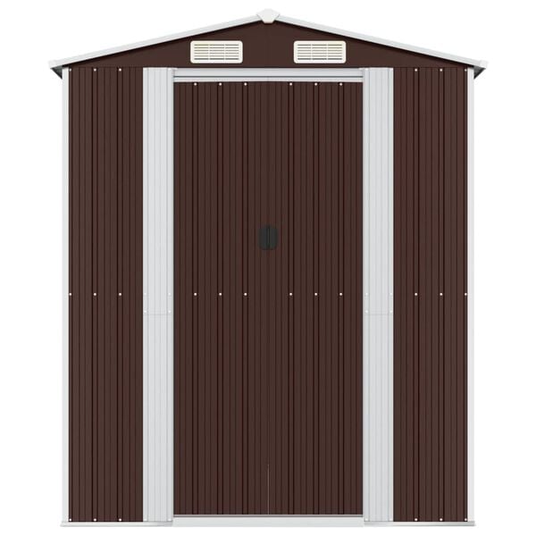 vidaXL Garden Shed Dark Brown 192x689x223 cm Galvanised Steel