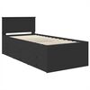 vidaXL Daybed with Drawer Manual Black 90 x 200 cm Engineered Wood