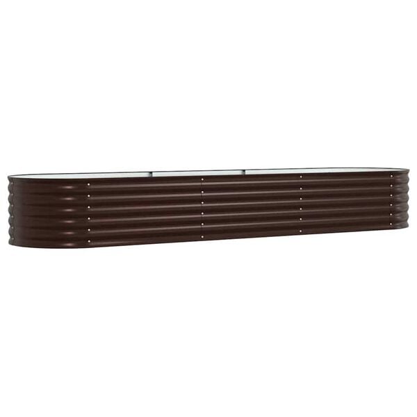 vidaXL Garden Raised Bed Brown 320 x 80 x 44 cm Steel