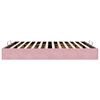 vidaXL Ottoman Bed Frame No Mattress Pink 200x200 cm Velvet
