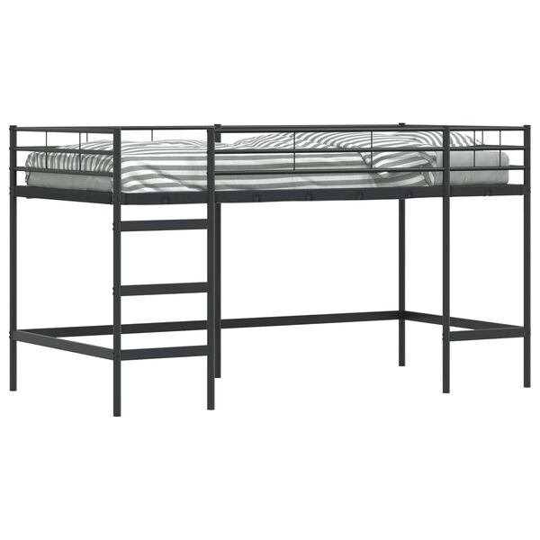 vidaXL Kids'Loft Bed Frame Black 107 x 200 cm Steel