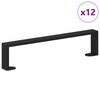 vidaXL Furniture Feet 12 pcs Black 436 x 40.5 x 100 mm Iron