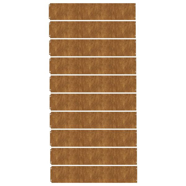 vidaXL Lawn Edgings 10 pcs 20x103 cm Flexible Corten steel
