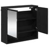 vidaXL Wall Shelf with Shelf Wall-mounted Black Oak 65 x 20 x 60 cm