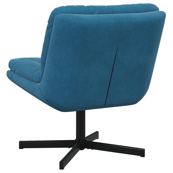 vidaXL Swivel Relaxing Chair Blue 63 x 75 x 76 cm Velvet