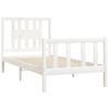 vidaXL Bed Frame without Mattress White Solid Wood Pine 100x200 cm