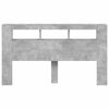 vidaXL LED Headboard Concrete Grey 180x18.5x103.5 cm Engineered Wood
