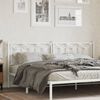 vidaXL Metal Headboard White 200 cm