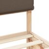 vidaXL Bed Frame with Upholstered Headboard Taupe 180 x 200 cm
