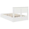 vidaXL Storage Bed with Headboard White 120 x 190 cm Engineered Wood
