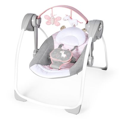 Ingenuity Portable Baby Swing Comfort 2 Go Flora the Unicorn