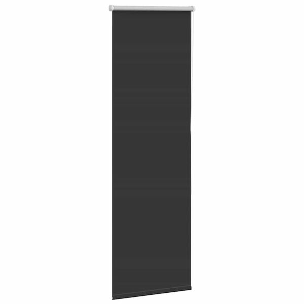 vidaXL Roller Blind Blackout Black 55x130 cm Fabric Width 50.7 cm Polyester