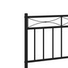 vidaXL Metal Bed Frame without Mattress with Footboard Black 80x200cm