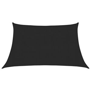vidaXL Sunshade Sail 160 g/m&sup2; Black 3/4x2 m HDPE