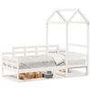 vidaXL Day Bed with Roof without Mattress White 80x200 cm Solid Wood