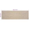 vidaXL Area Rugs Rectangular Natural and White 60 x 300 cm Jute