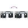 vidaXL Kids'Loft Bed Frame with Curtains Black 74.5 x 190 cm