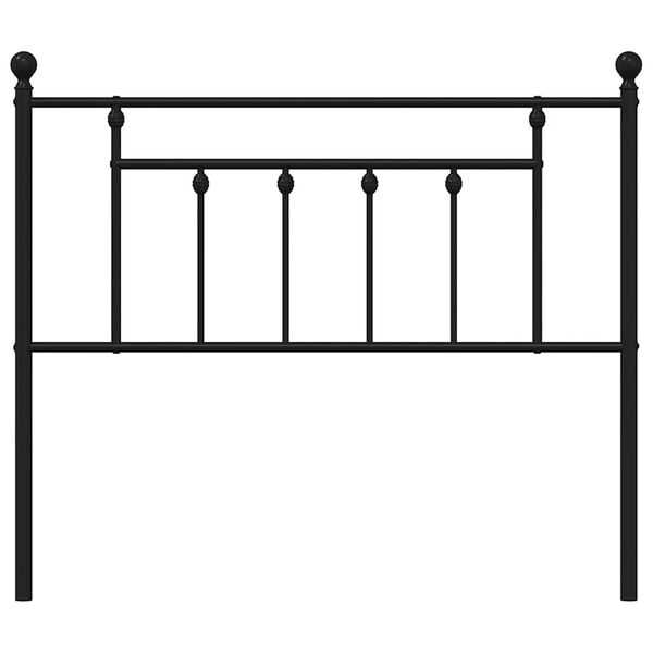 vidaXL Metal Headboard Black 100 cm