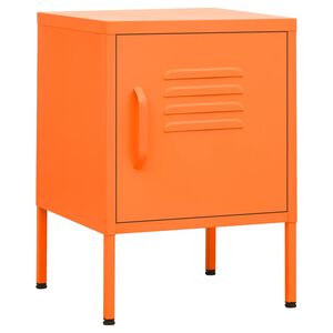 vidaXL Nightstand | Orange | Steel | 35 cm x 35 cm x 51 cm