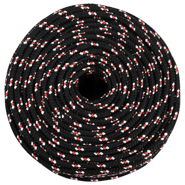 vidaXL Boat Rope Black 10 mm 100 m Polypropylene