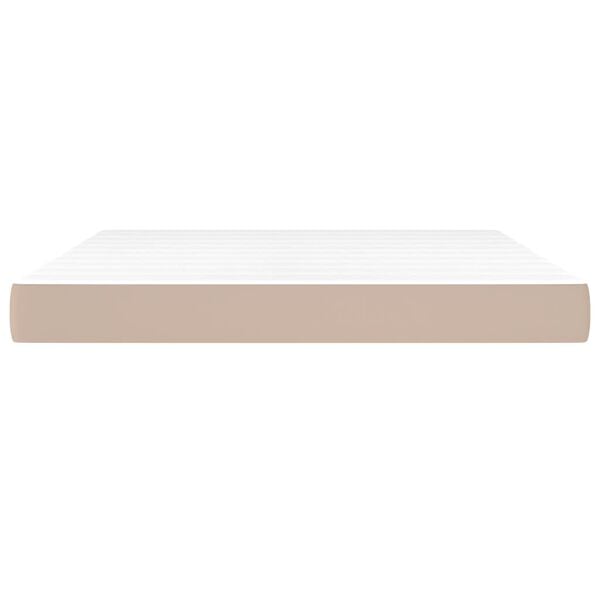 vidaXL Pocket Spring Bed Mattress Medium Cappuccino 180x200x20 cm Faux Leather