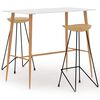 vidaXL 3 Piece Bar Set White