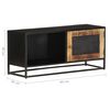 vidaXL TV Cabinet 90x30x40 cm Rough Mango Wood